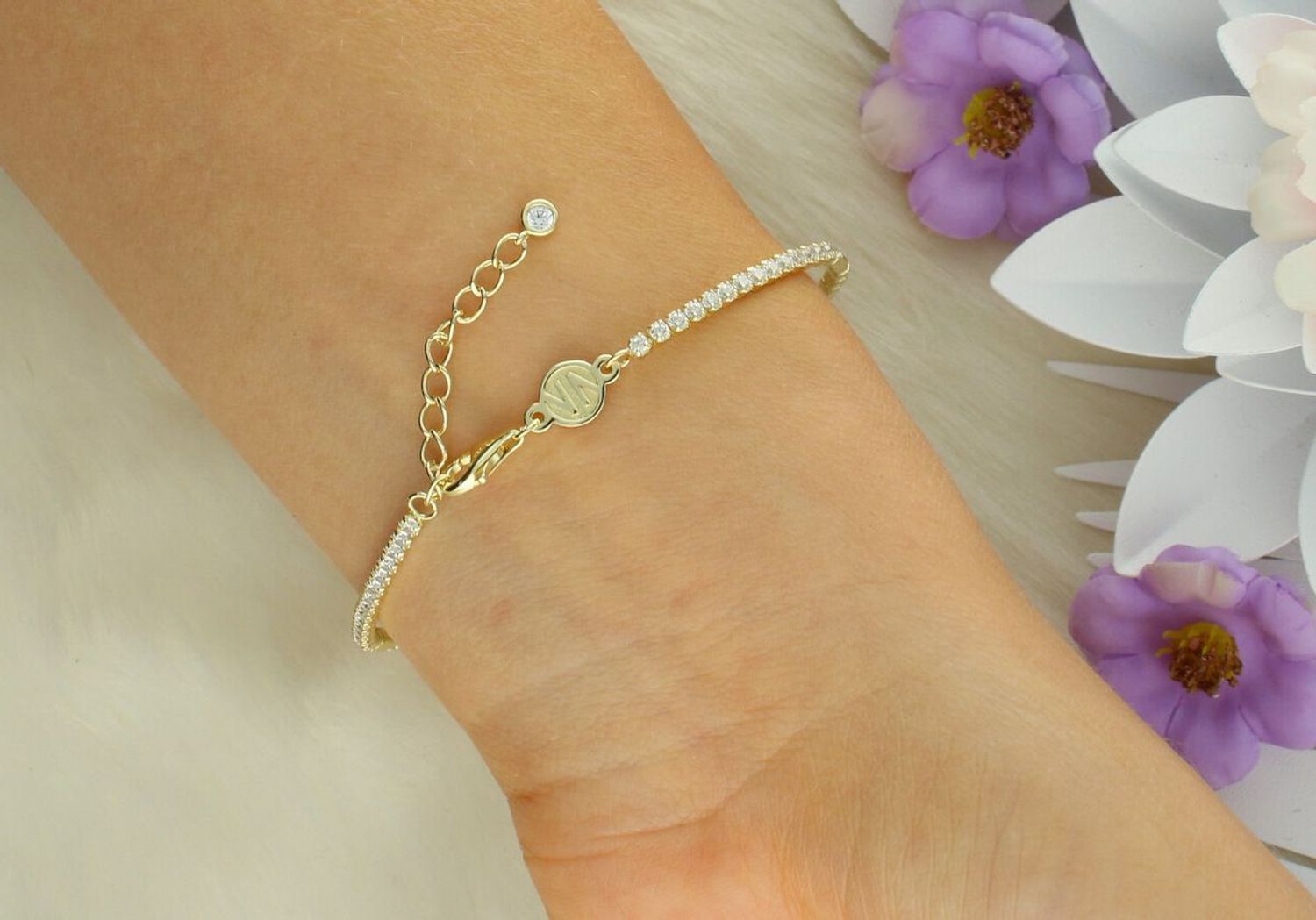 Bransoletka damska Nomination Italy Petit Sparkle 242302 003 – srebrna pozłacana z koniczynką i cyrkoniamid.jpg